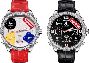 Supreme®/Jacob & Co Time Zone 40mm and 47mm Watches