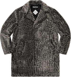 Croc Faux Fur Overcoat