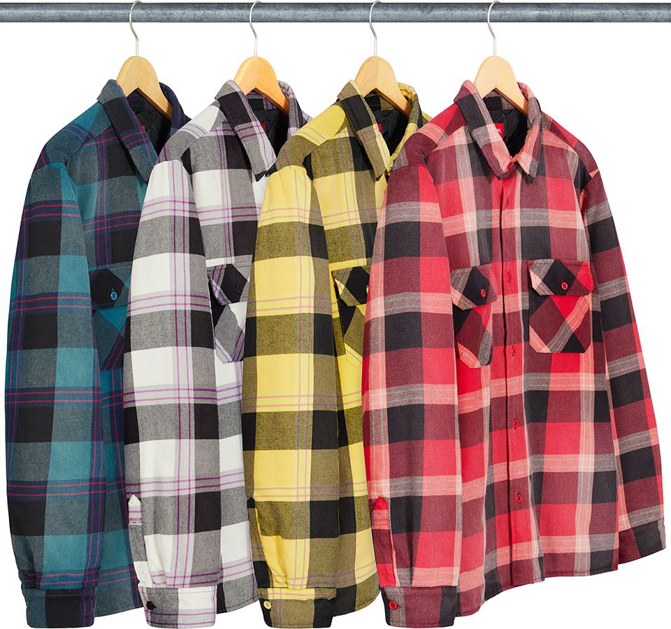 最安値人気Supreme / Quilted Flannel Shirt ジャケット・アウター