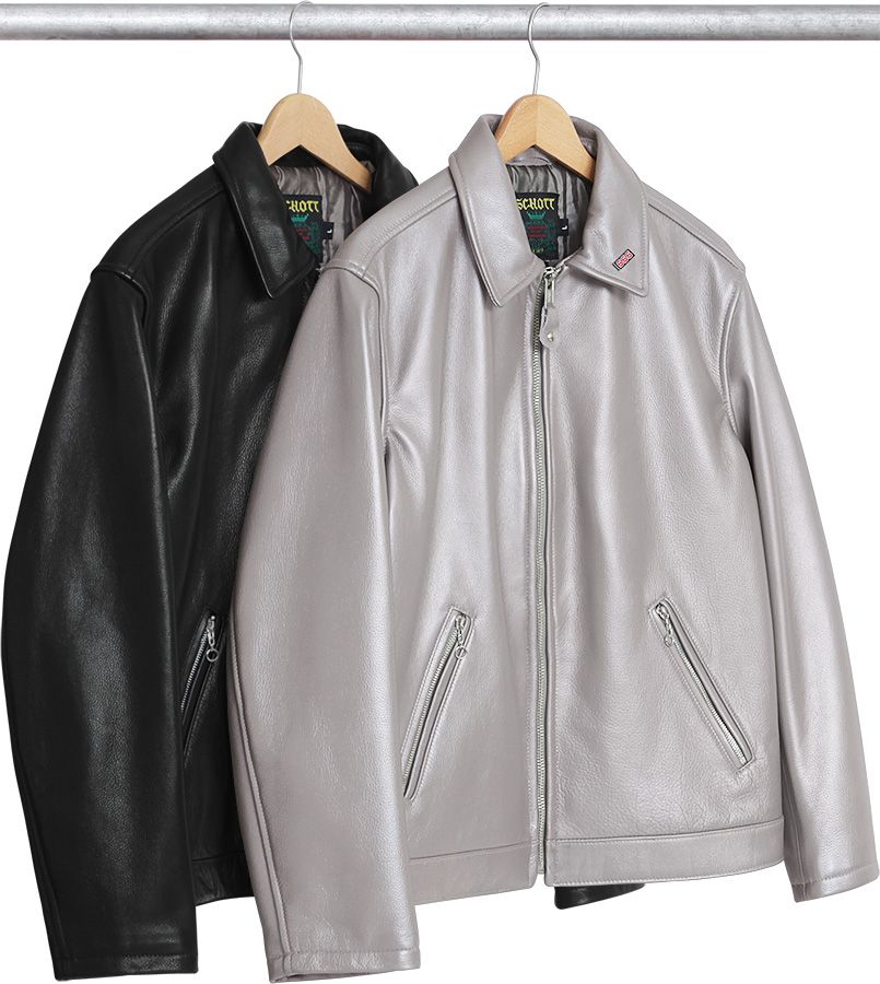 21ss supreme schott leather work jacket - レザージャケット
