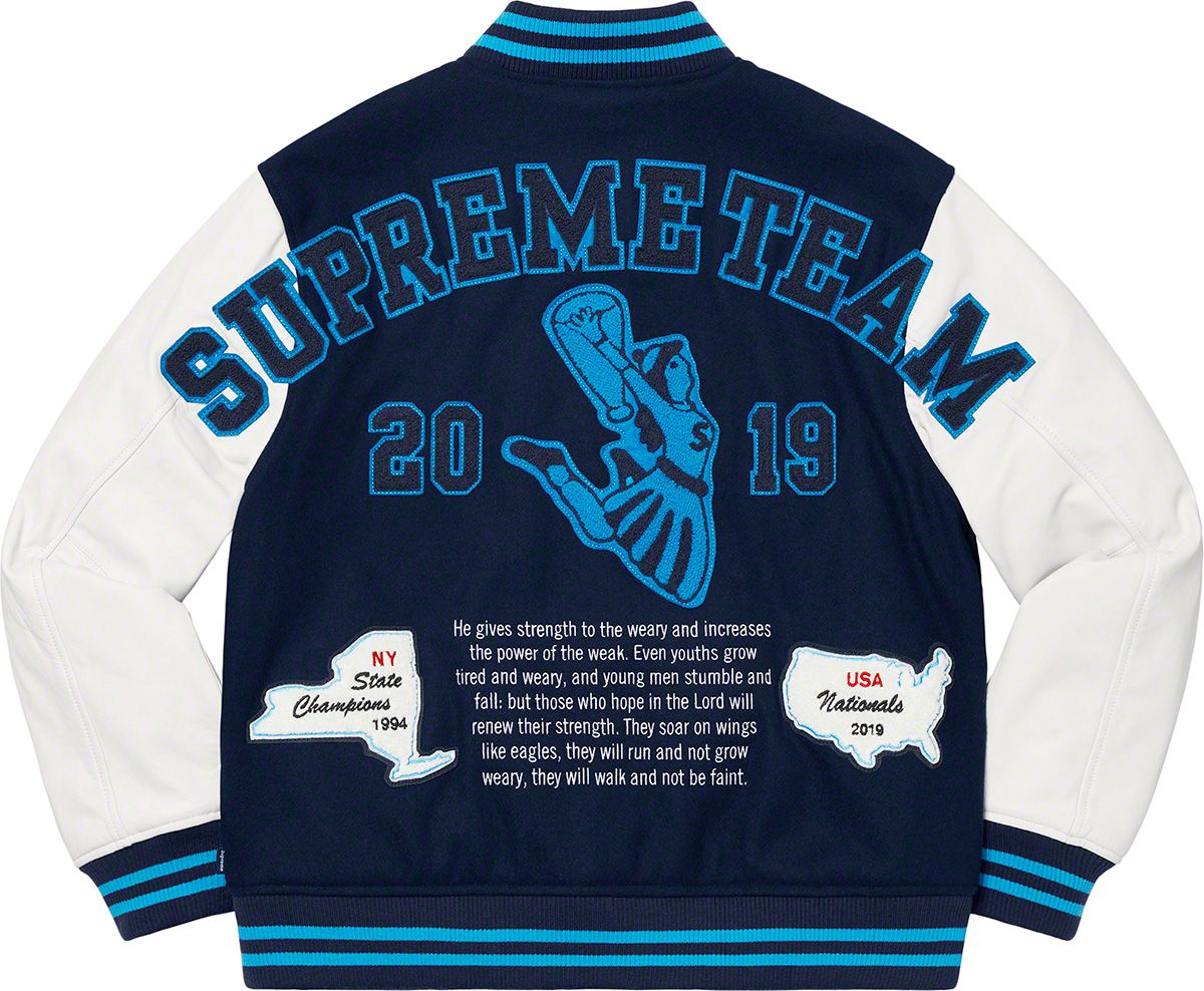 Team Varsity Jacket - Fall/Winter 2019 Preview – Supreme