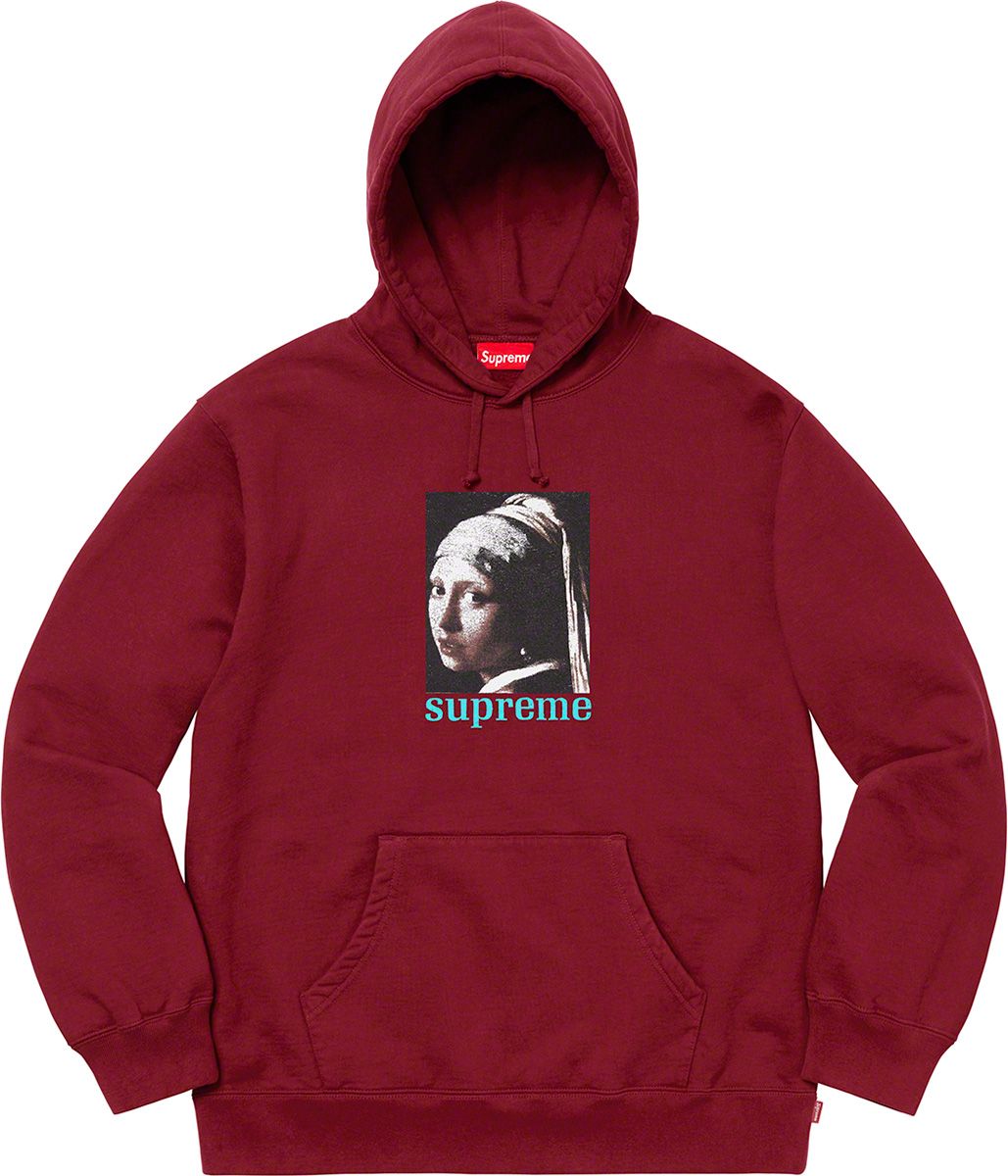 Supreme Big Stitch Hooded Sweatshirt Red