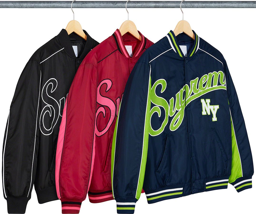 Contrast Script Varsity Jacket - Fall/Winter 2020 Preview – Supreme