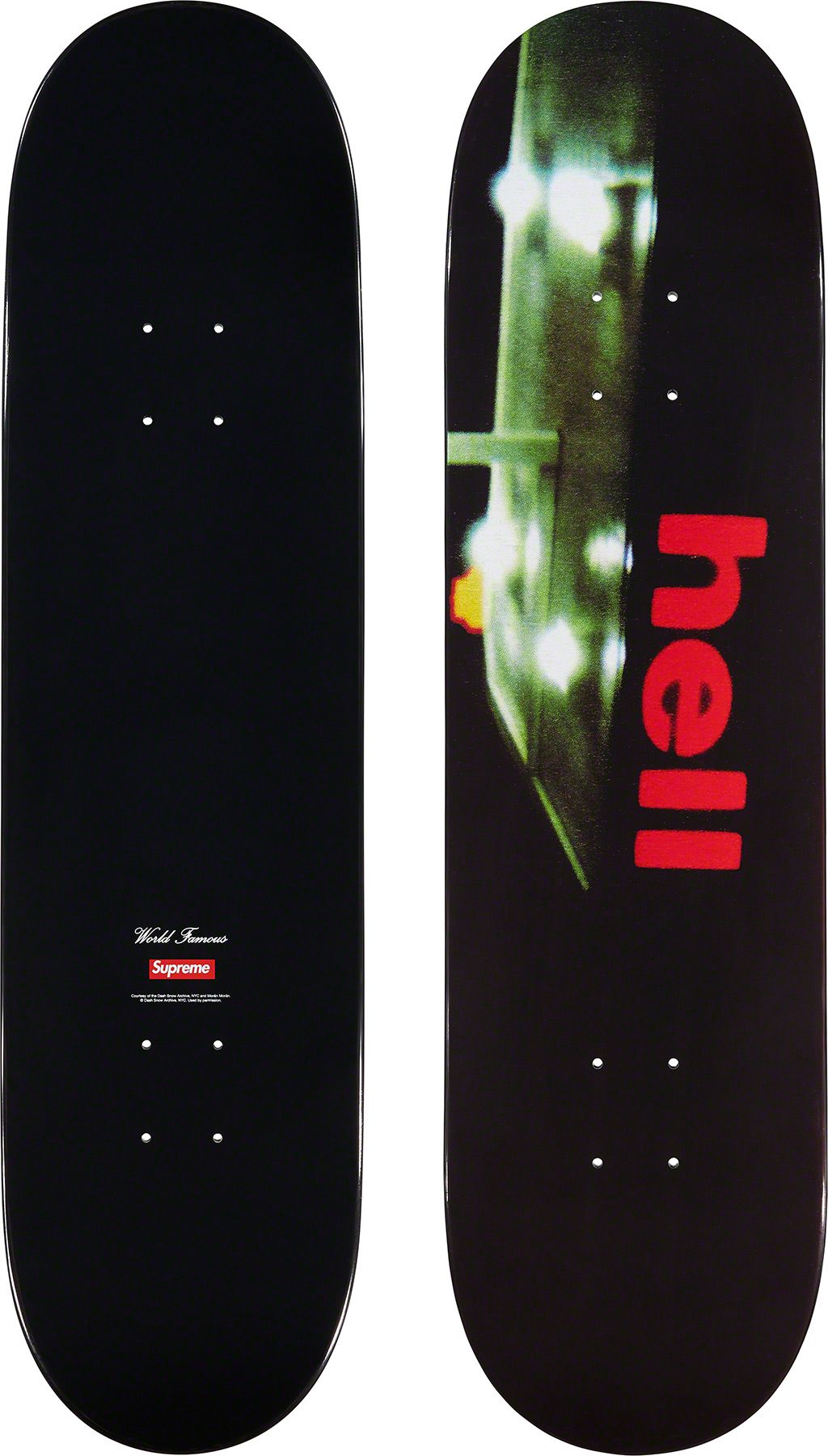 Supreme Neil Blender Cheetah Skateboard Deck Black