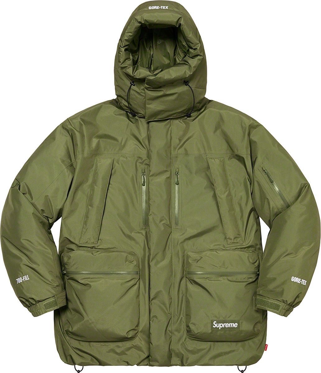 supreme hooded down jacket 20fw L - ダウンジャケット