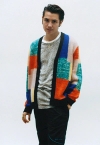 Patchwork Mohair Cardigan, Hanes® Leopard Tagless Tee, Piping Track Pant image 8/30