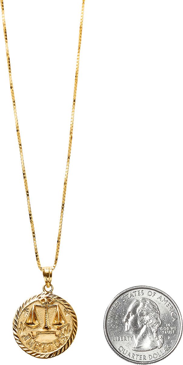 Justice Gold Pendant - Spring/Summer 2018 Preview – Supreme