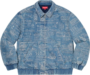 Checks Embroidered Denim Jacket