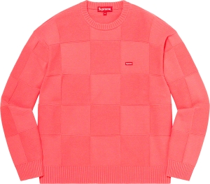Tonal Checkerboard Small Box Sweater