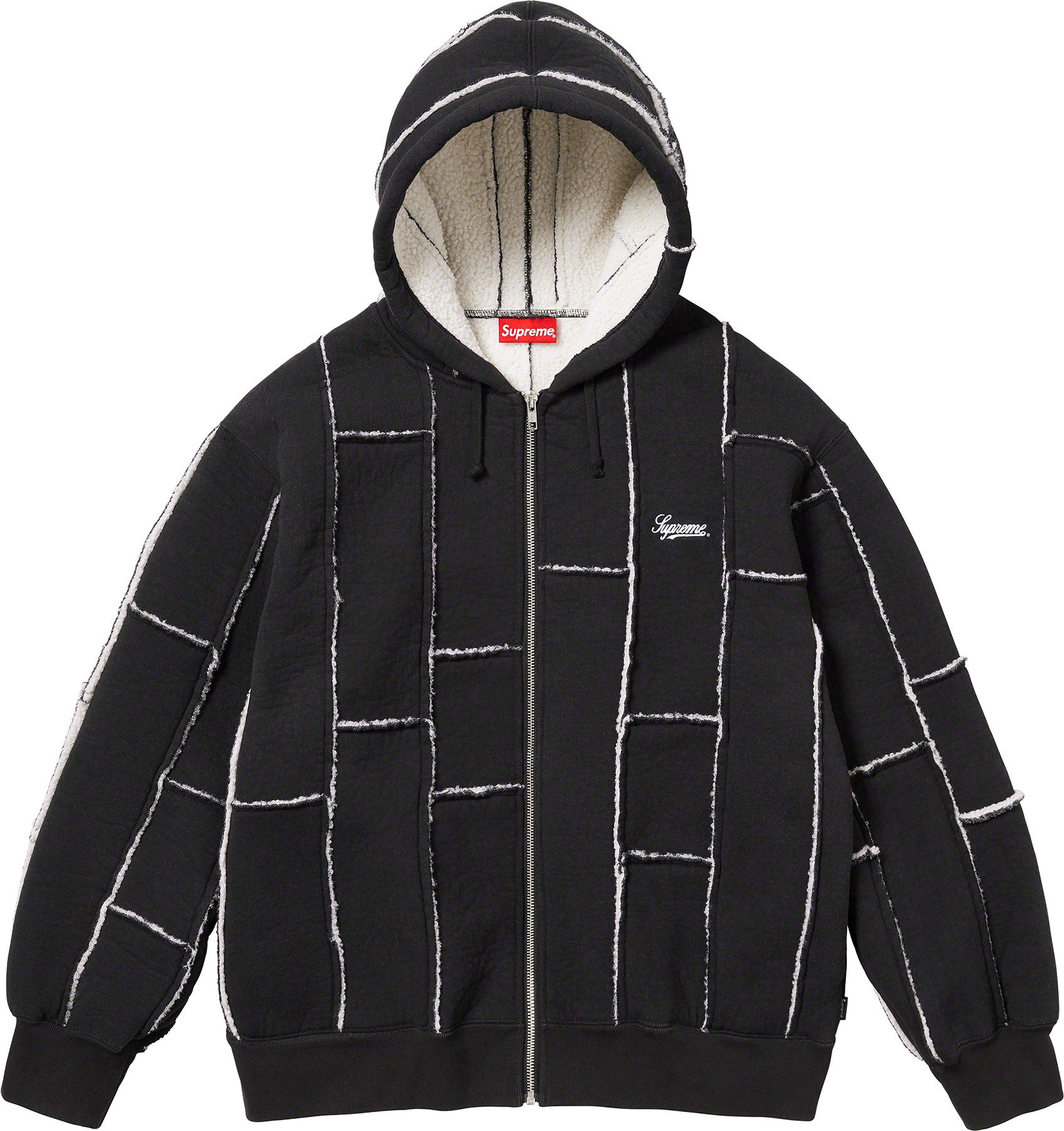 Faux Shearling Zip Up Hooded Sweatshirt - Fall/Winter 2023 Preview 