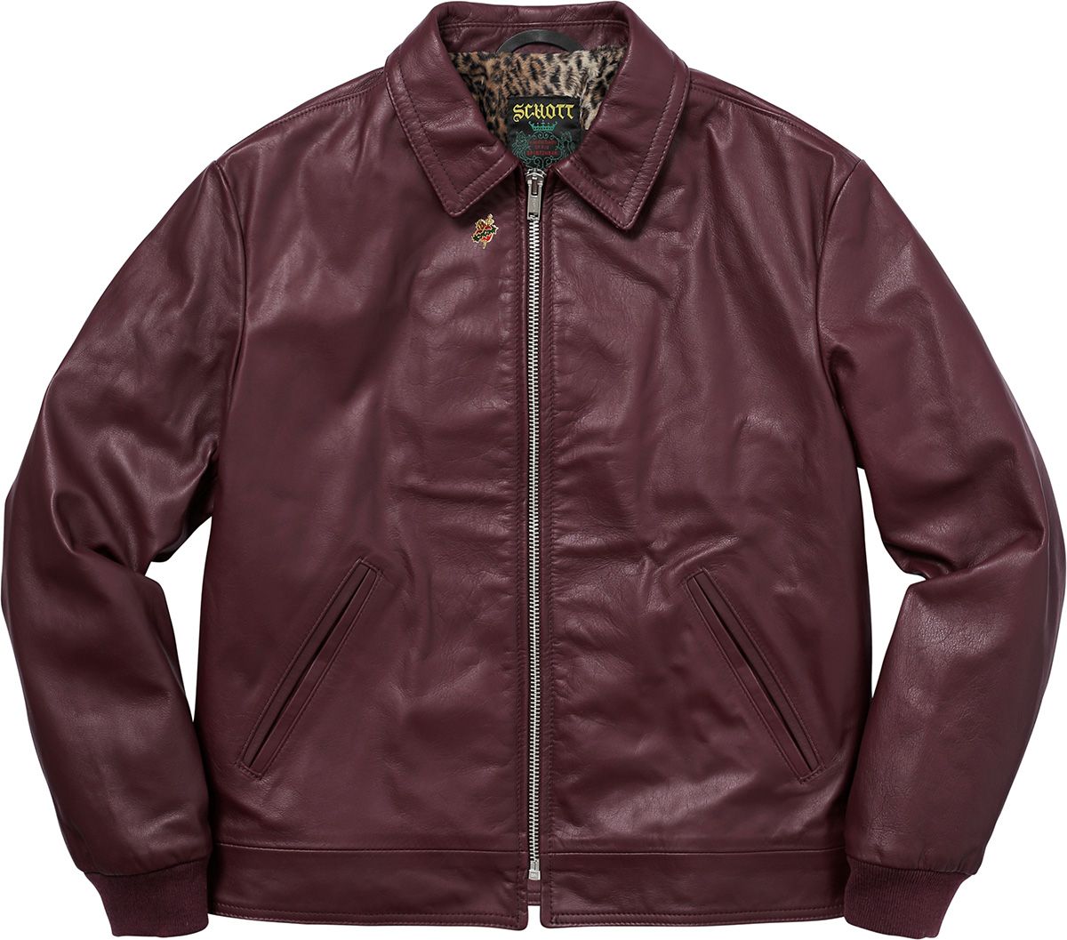 Supreme®/Schott® Leopard Lined Leather Work Jacket - Fall/Winter 