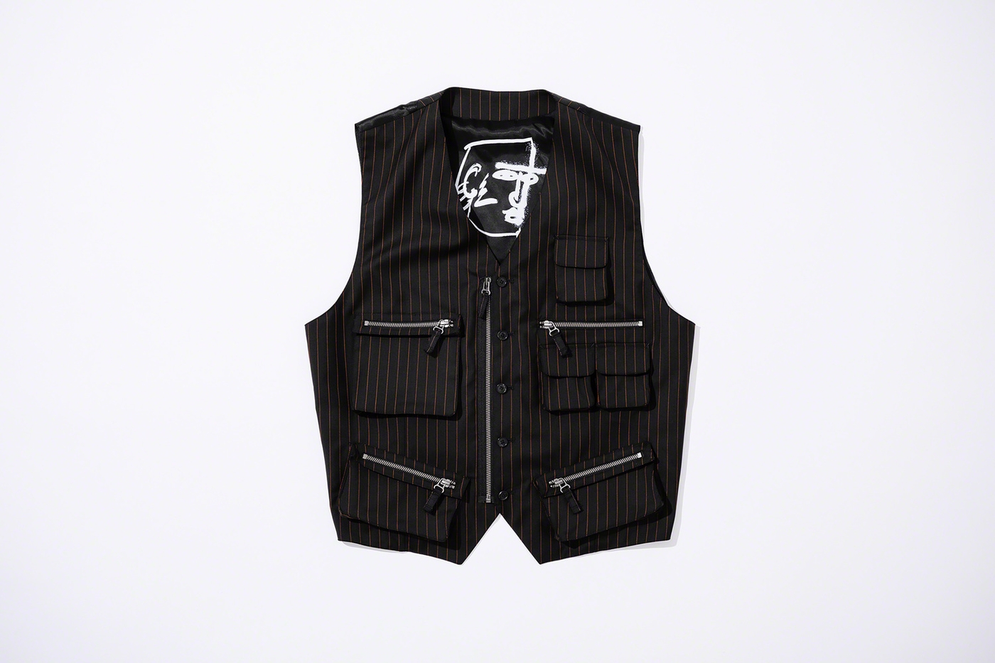 Pinstripe Cargo Suit Vest (36/61)