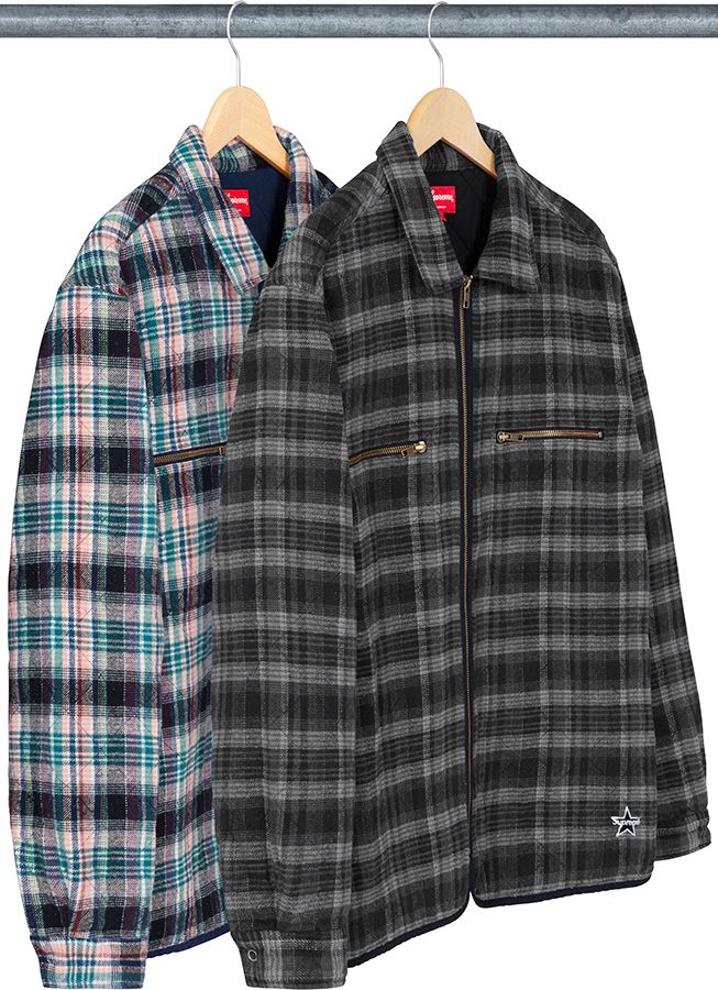 Quilted Plaid Zip Up Shirt - Fall/Winter 2019 Preview – Supreme