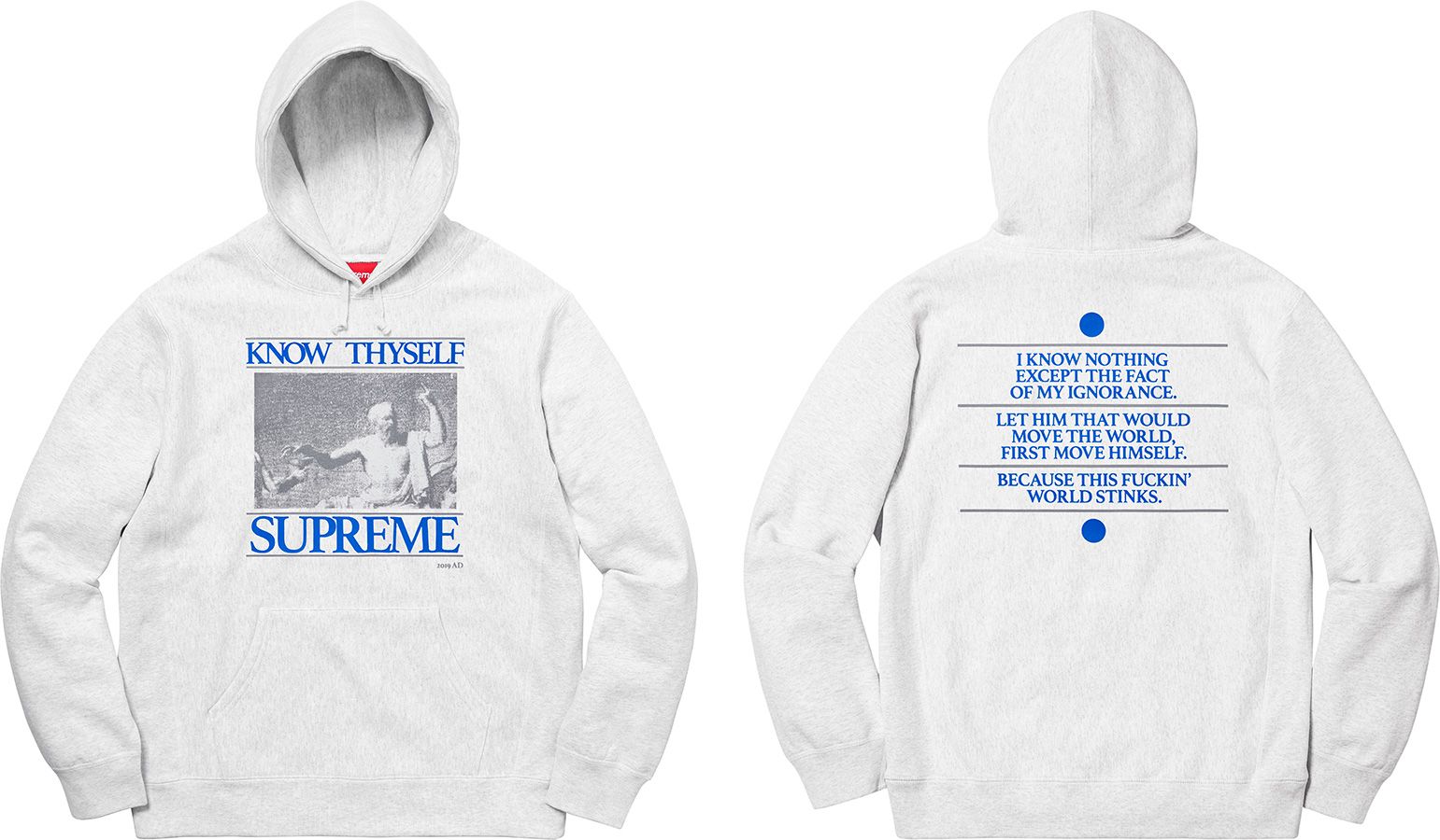 Know Thyself Hooded Sweatshirt - Spring/Summer 2019 Preview – Supreme