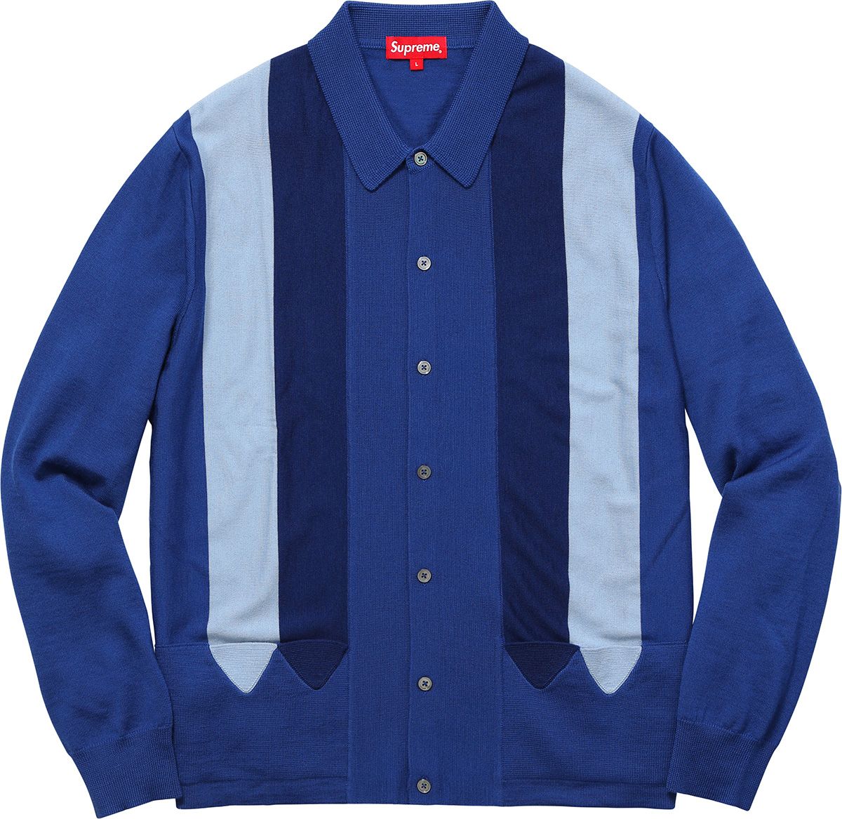 Supreme Arrows Striped Polo Sweater Lニット/セーター - ニット/セーター