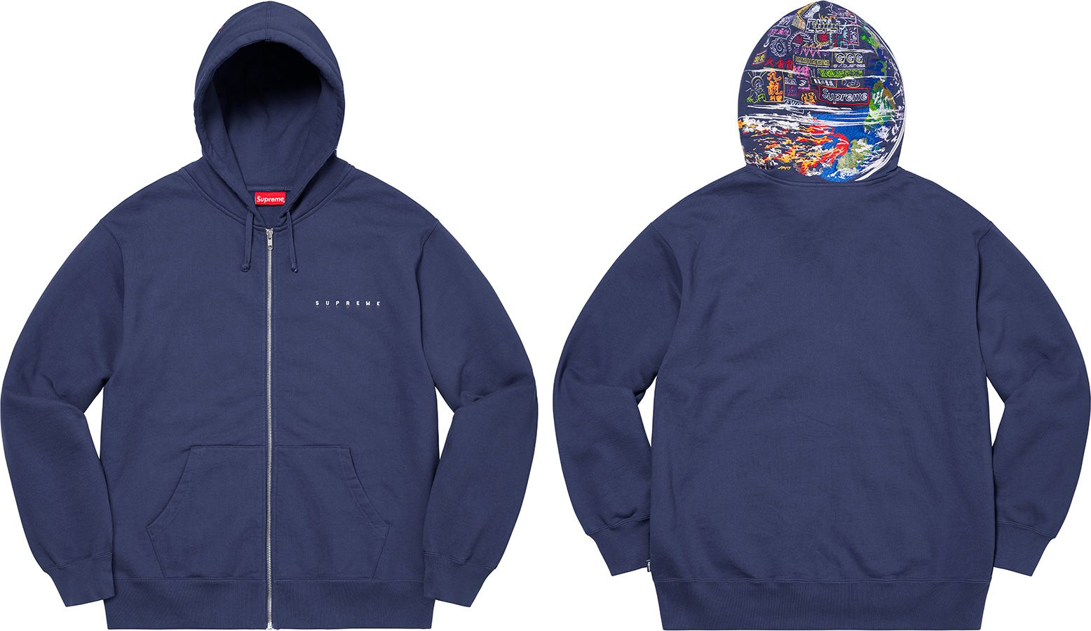 Globe Zip Up Hooded Sweatshirt - Fall/Winter 2020 Preview – Supreme