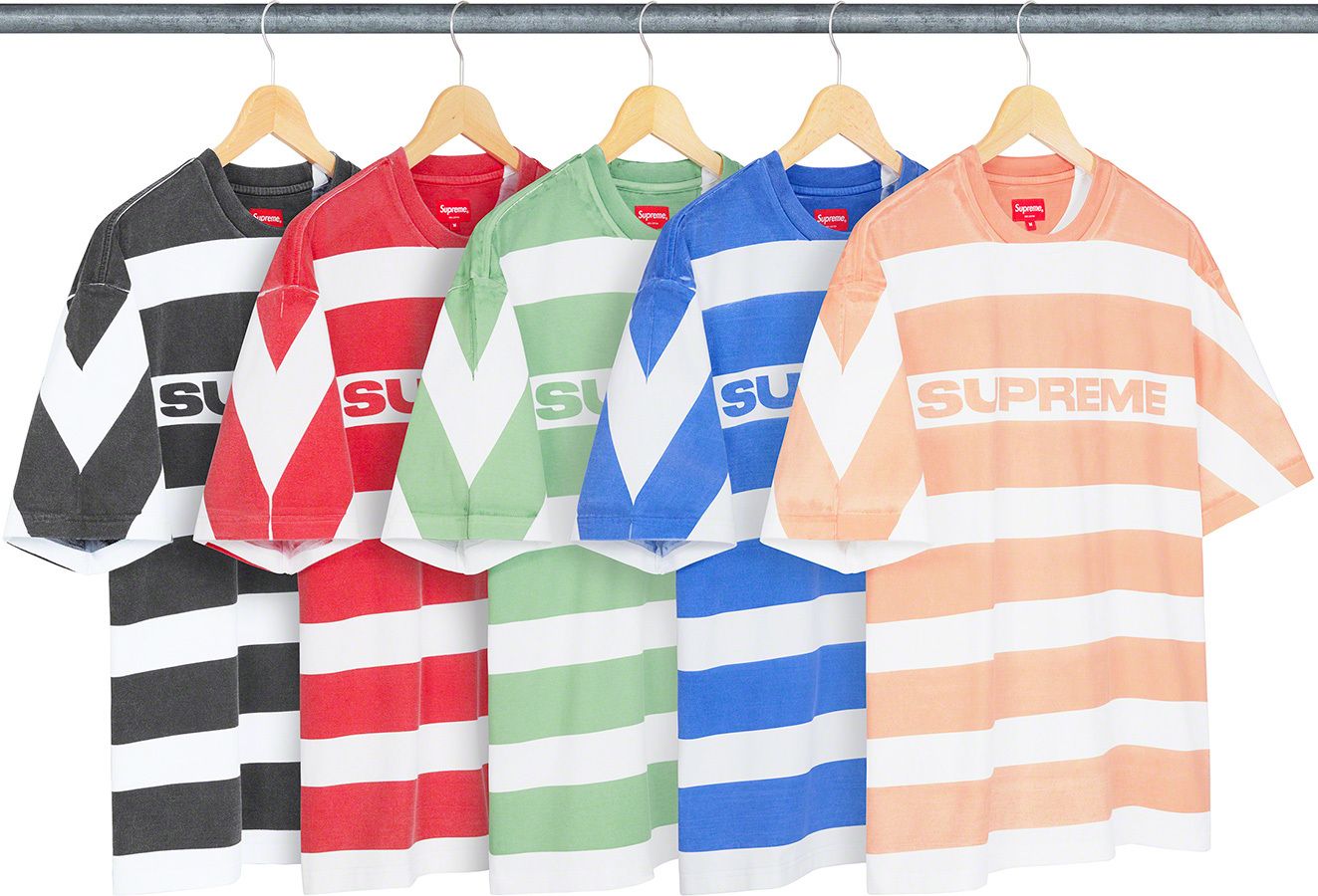【日本正本】Printed Stripe S/S Top Tシャツ/カットソー(半袖/袖なし)