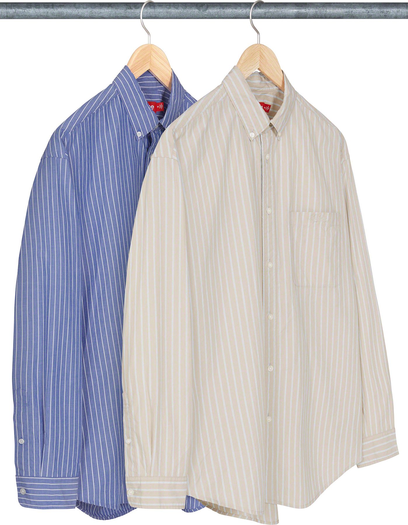 即完売 Supreme Loose Fit Stripe Shirt Tan S | camillevieraservices.com