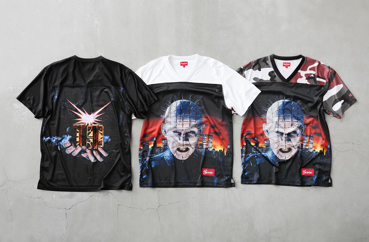 新作supreme hellraiser football jersey Tシャツ/カットソー(半袖/袖なし)