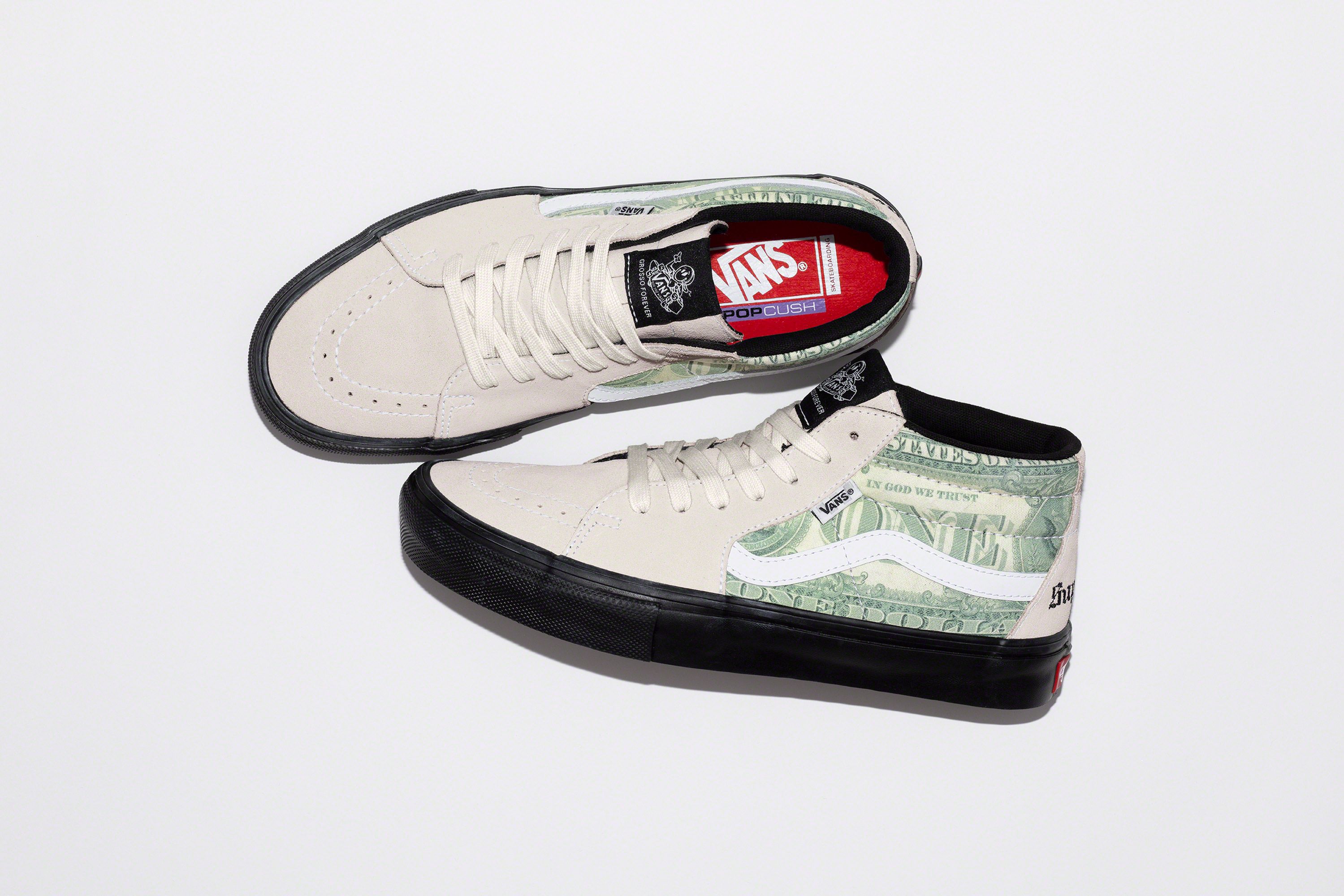 ほぼ新品Supreme Vans Dollar Skate Grosso Mid 靴