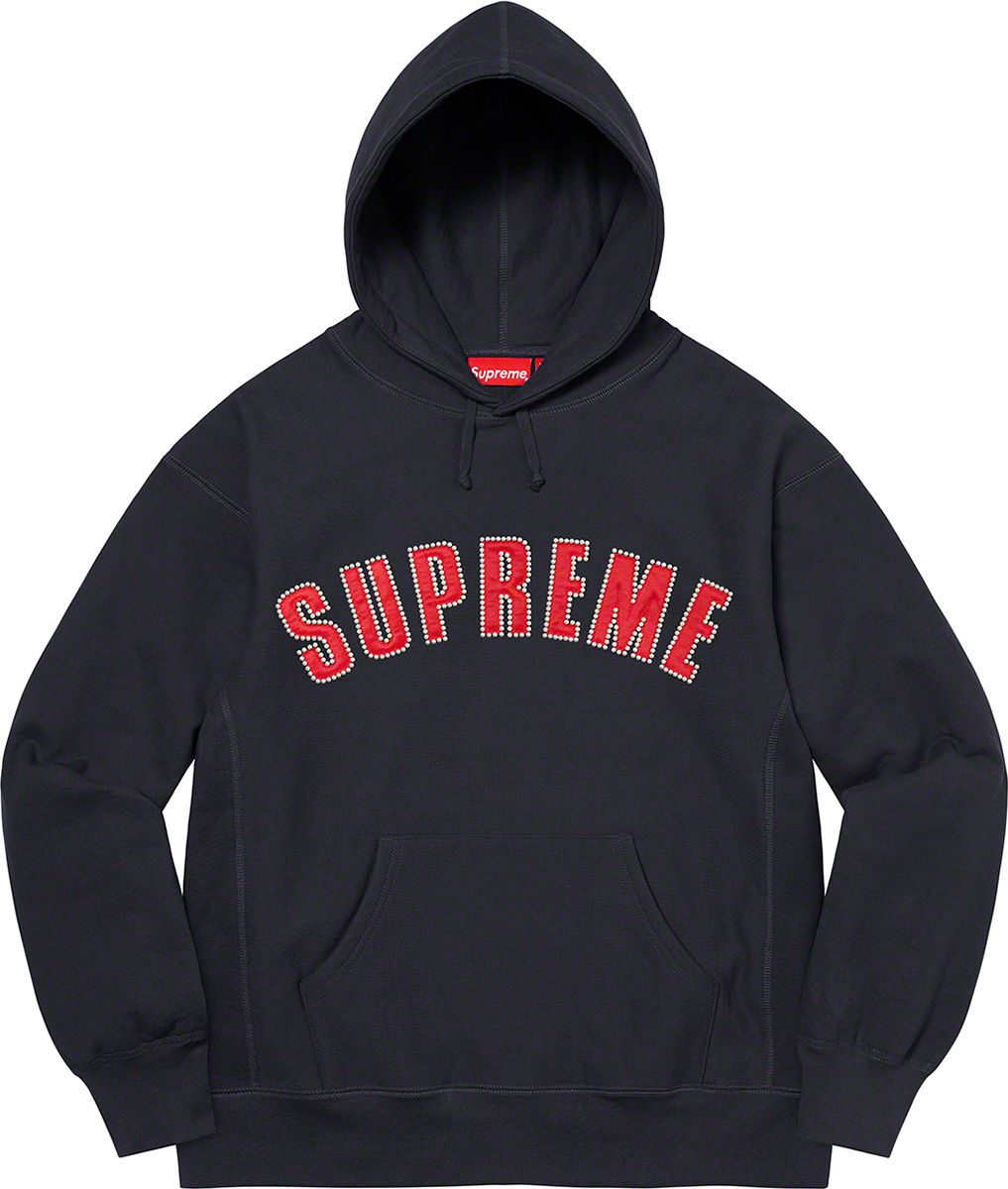 Supreme Pearl Logo Hooded Sweatshirt　Stee