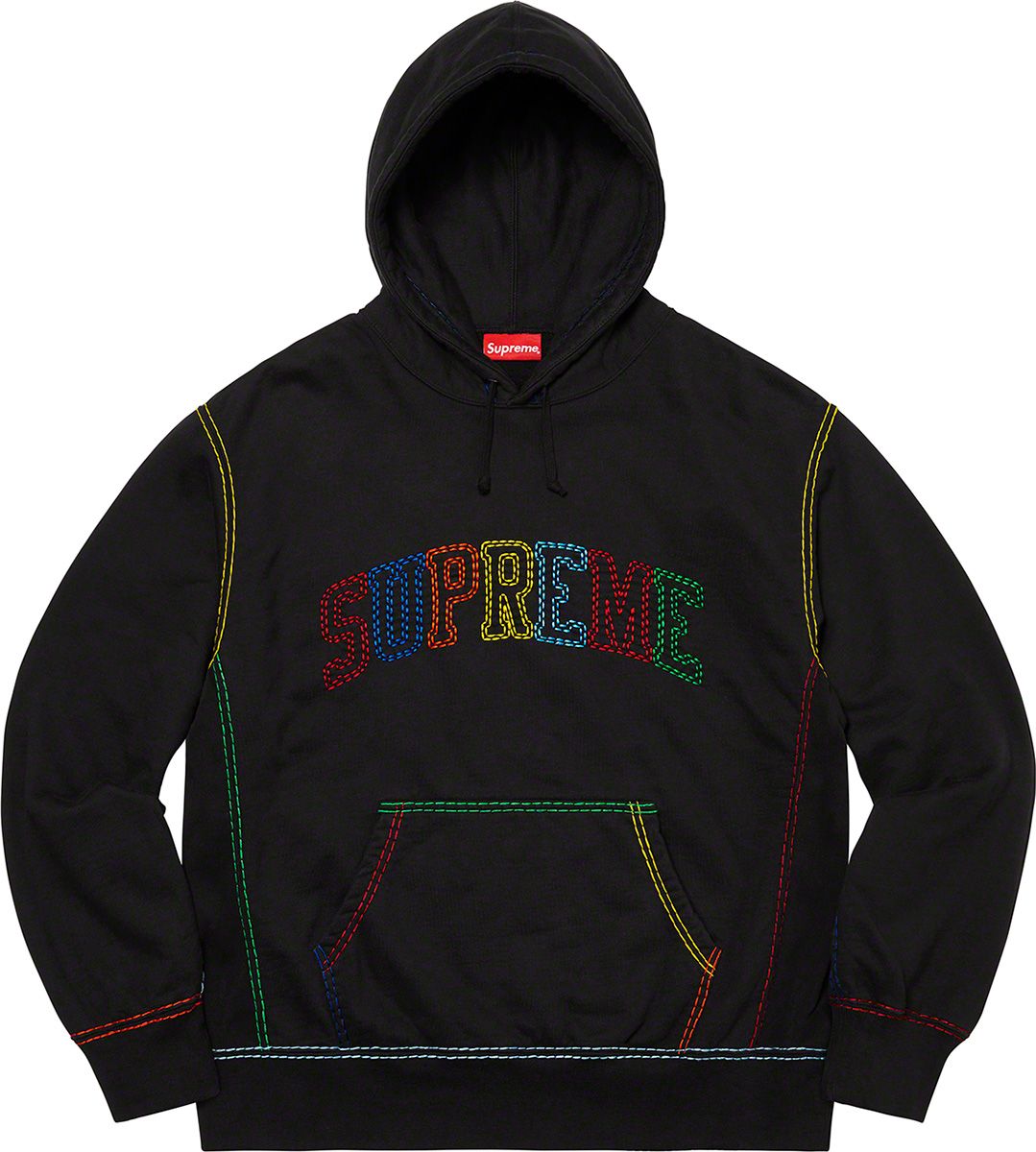 7,039円【美品】Supreme Big Stitch Hooded Sweatshirt