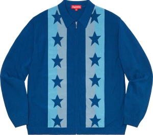 Stars Zip Up Sweater Polo