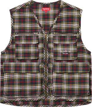 Tartan Flannel Cargo Vest