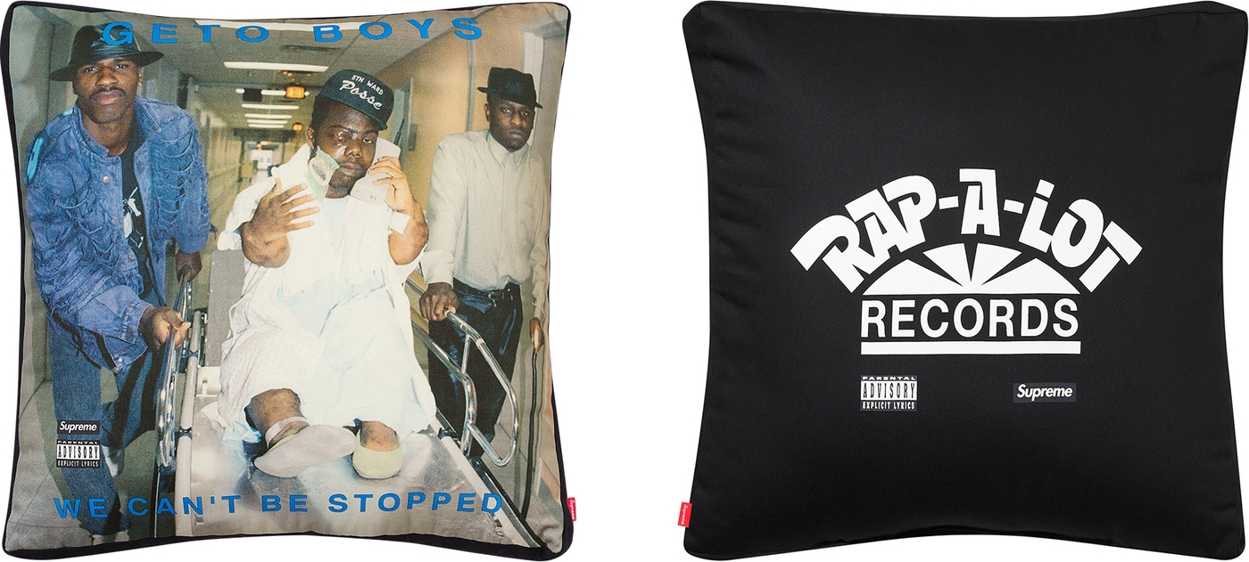 Geto Boys Pillow. Original album artwork from Geto Boys’ We Can’t Be Stopped. 17” X 17" (12/15)