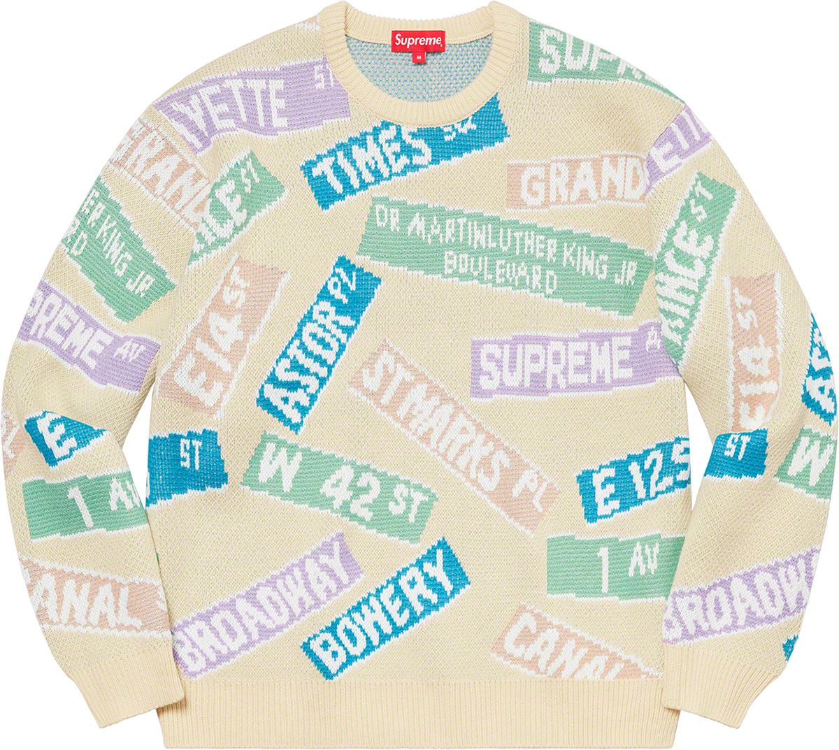 Street Signs Sweater - Spring/Summer 2021 Preview – Supreme