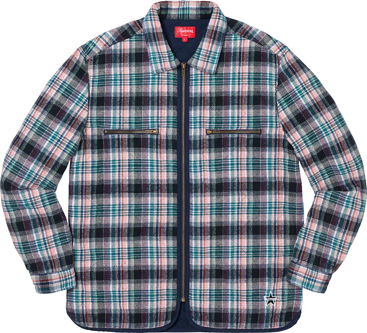 Storm Fighter Hooded Quilted Plaid Shirt Double Extra Large