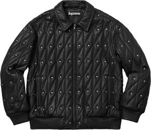 Quilted Studded Leather Jacket