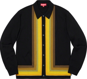 Corner Stripe Polo Sweater