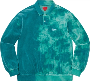 Bleached Velour L/S Polo