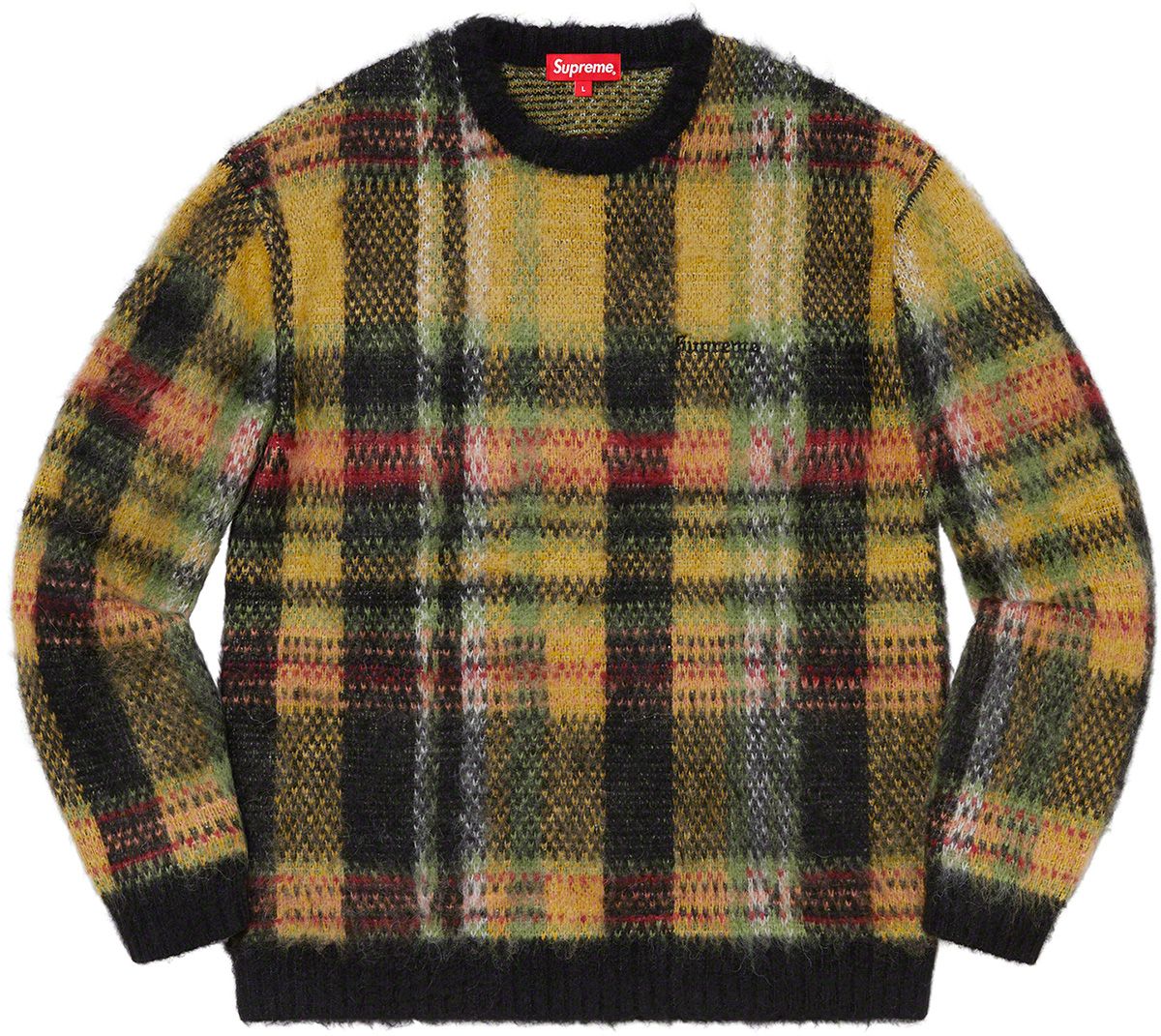 11,088円新品 Supreme brushed plaid sweater XL