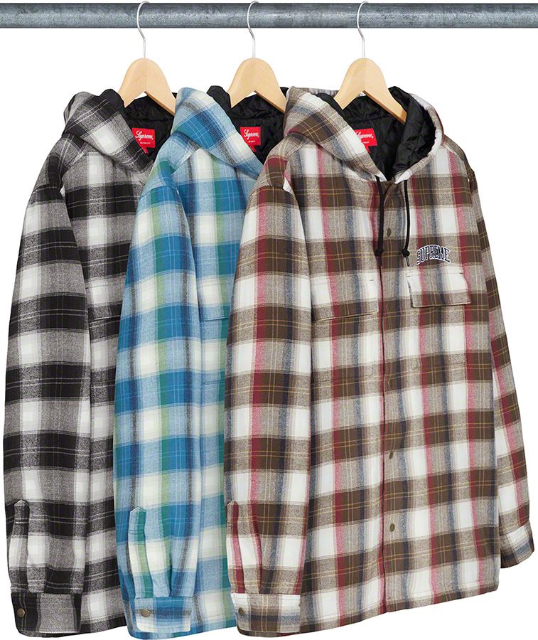 正規店安いsupreme quilted plaid flannel shirt M トップス