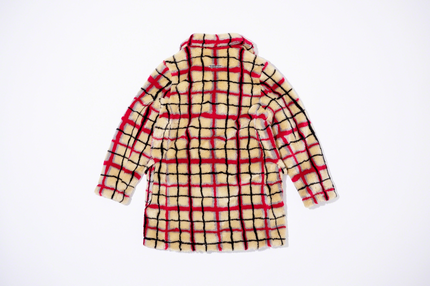 Double Breasted Plaid Faux Fur Coat (13/61)
