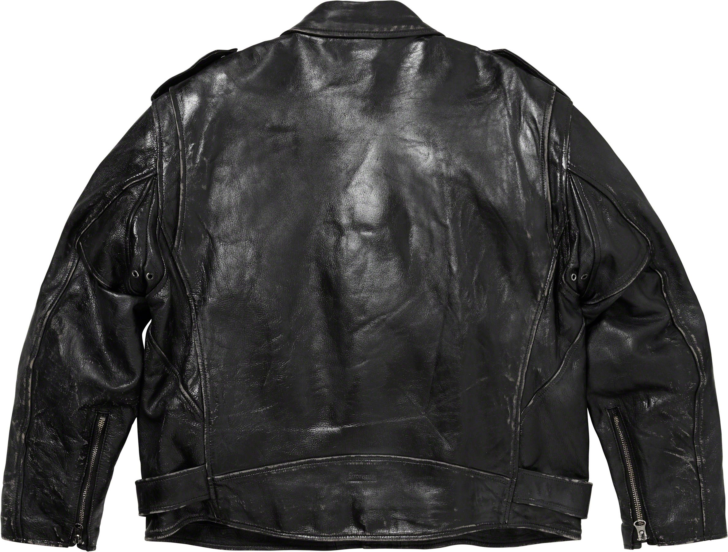 Supreme®/Blackmeans® Painted Leather Motorcycle Jacket - Fall 