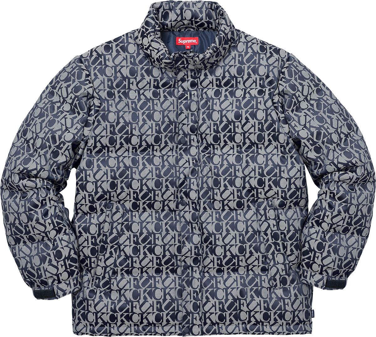Fuck Jacquard Puffy Jacket - Fall/Winter 2017 Preview – Supreme