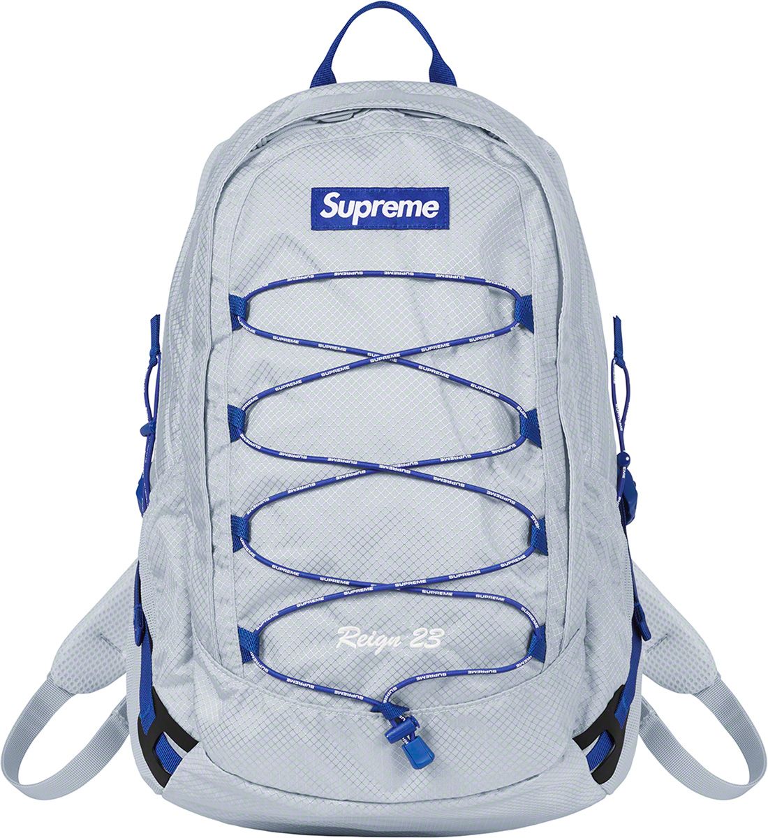 Supreme sling bag ホワイト　ブルーファッション
