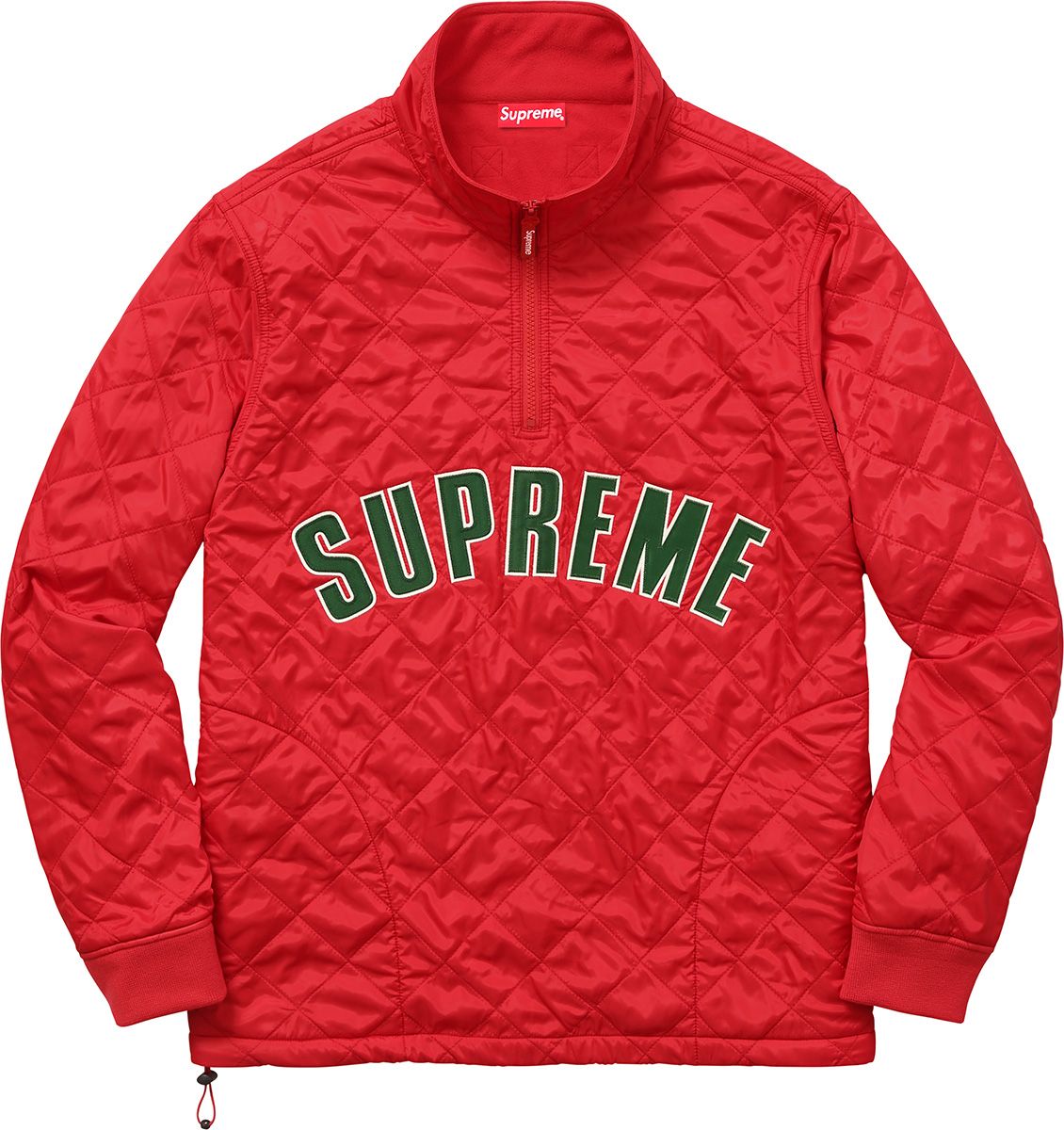 Supreme Arc Logo Quilted Half Zip Pullover (SS17) - $158