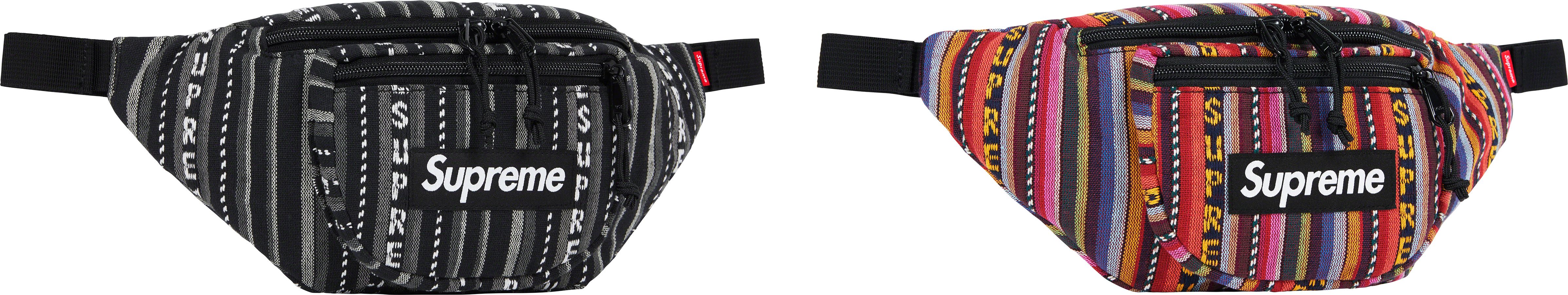 バッグ Supreme Woven Stripe Waist Bag 20SS Supreme Woven Stripe Waist Bag (SS20) - $48