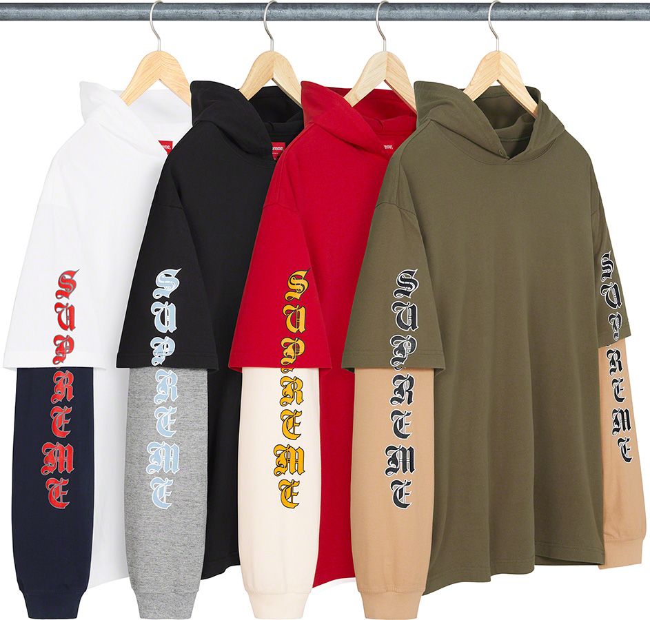 トップス supreme Layered Hooded L/S Top Layered Hooded L/S Top – Supreme