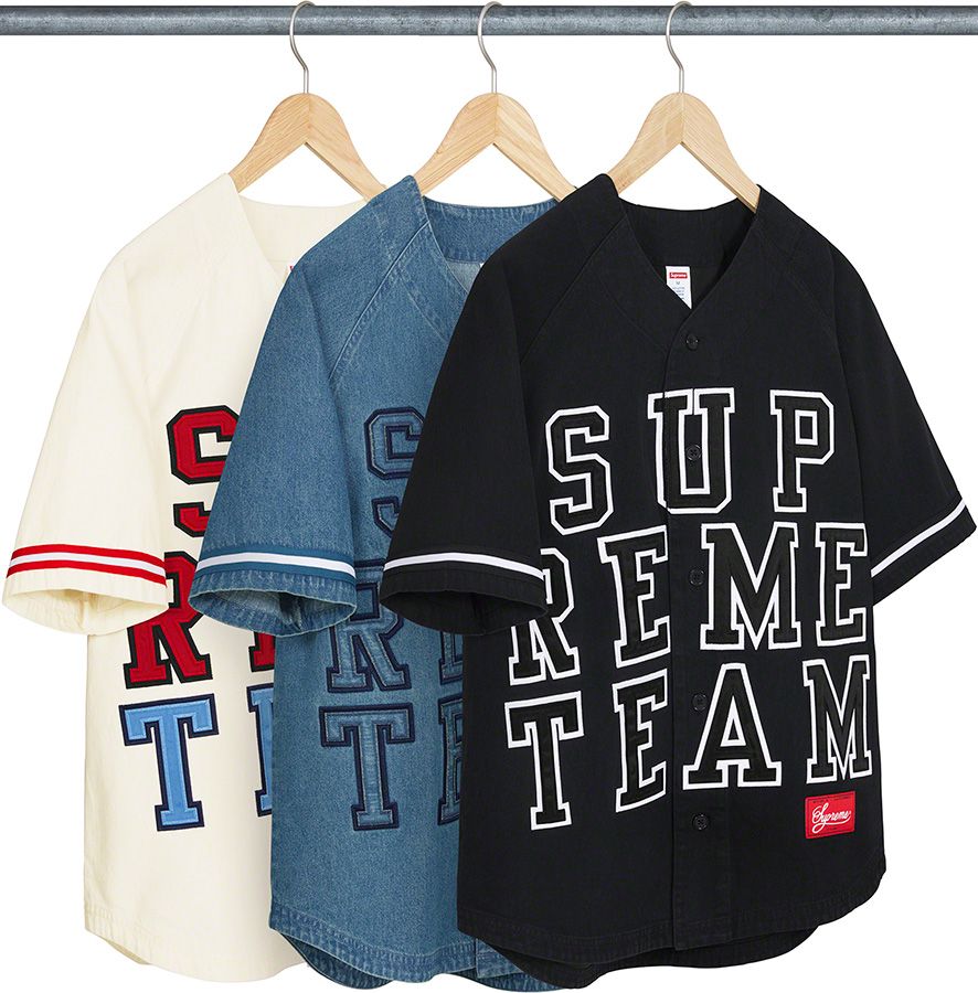 Denim Baseball Jersey – Supreme