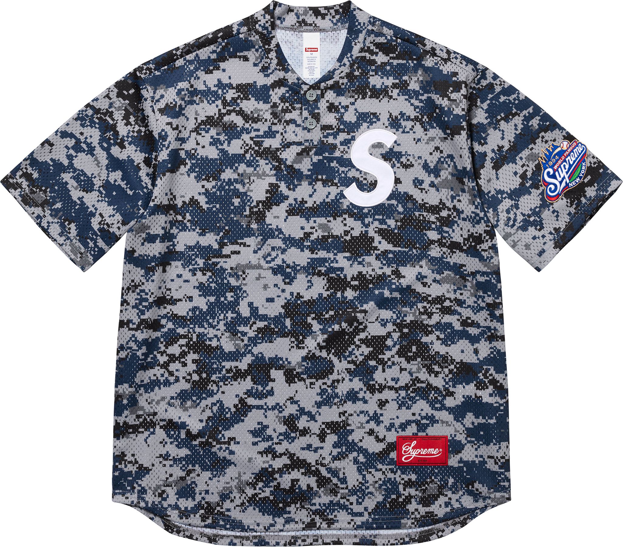S Logo Baseball Henley - Shop - Supreme