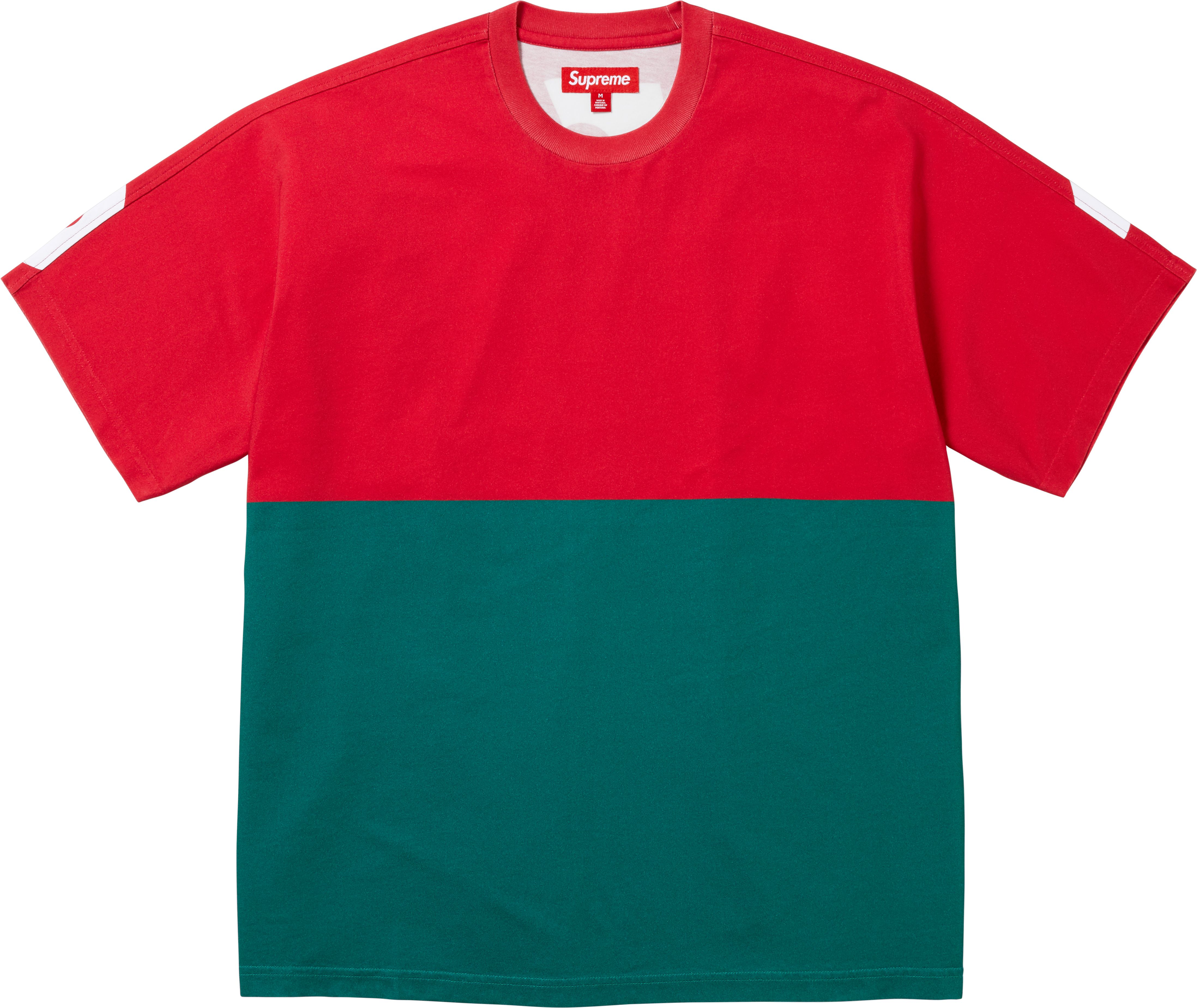 supreme ニット　半袖　ブルー〈207T77〉 ハーフジップアラン柄ニット