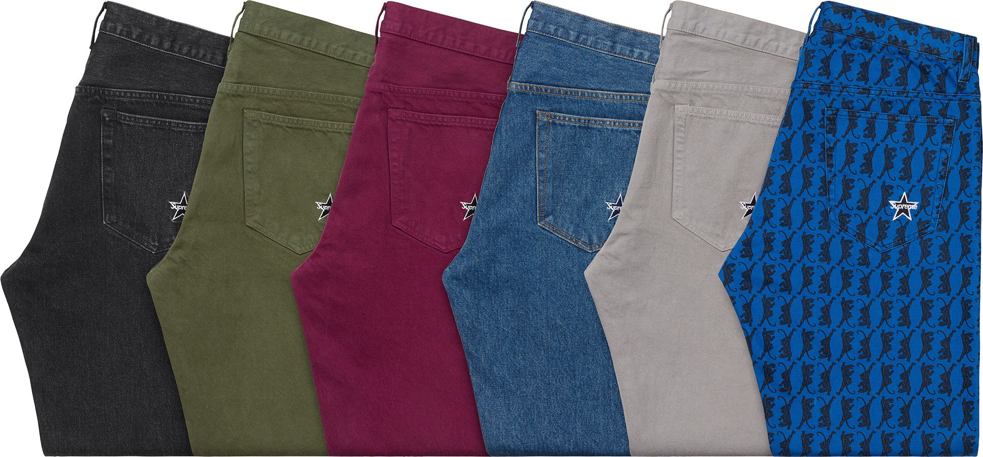 パンツ Supreme WASHED REGULAR JEANS HICKORY W32 Washed Regular Jeans – Supreme