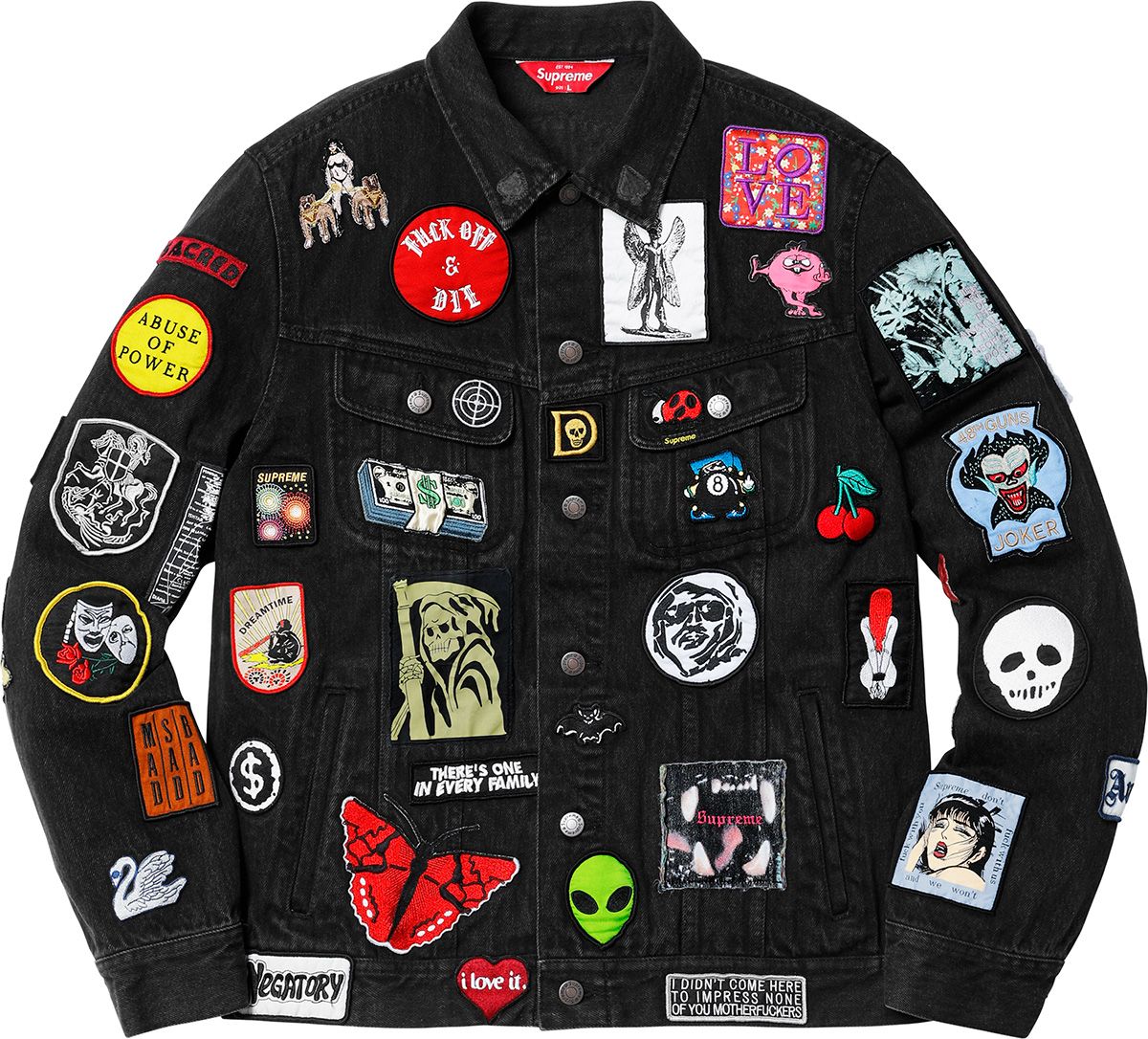 Supreme ☆ Patches Denim Trucker Jacket Supreme Patches Denim Trucker Jacket Large | eBay