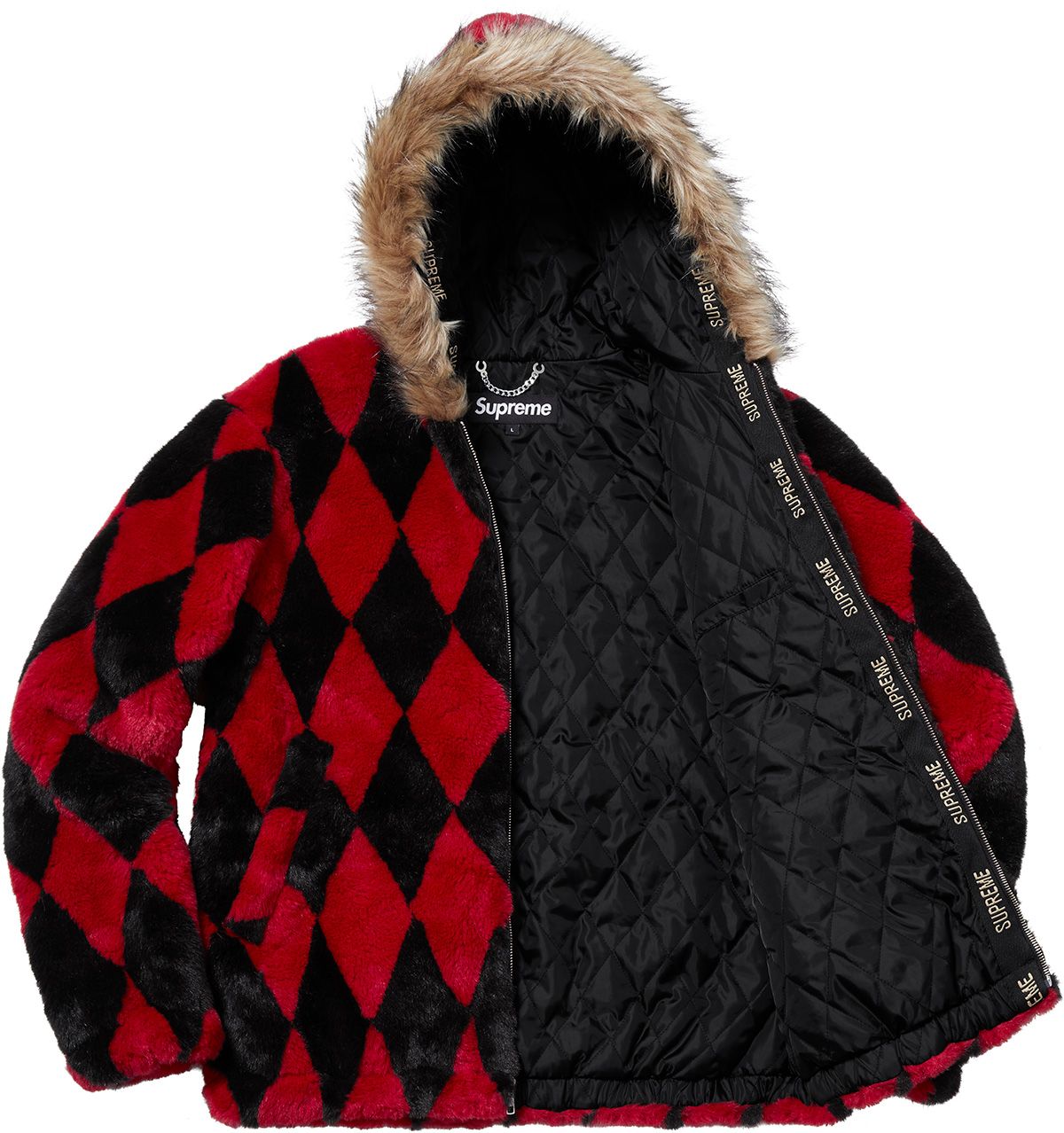 ジャケット・アウター Supreme Diamond Faux Fur Jacket Supreme Diamond Faux Fur Jacket