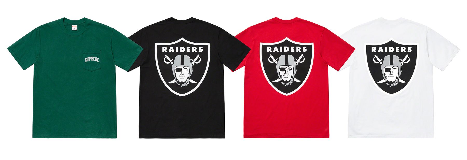 Supreme NFL x Raiders x '47 Pocket Tee Red Men's - SS19 - US